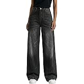 EMMIOL Baggy Jeans for Women, Wide Leg Jeans Plus Size Boyfriends Denim Pants, Y2K Vintage Style