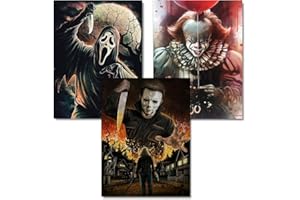 WUDWL Diamond Painting Kits for Adults - 3 Pack Halloween 5D Diamond Art Kits Full Drill Diamond Dots Paintings with Diamonds Gem Art and Crafts Home Decor 12x16inch