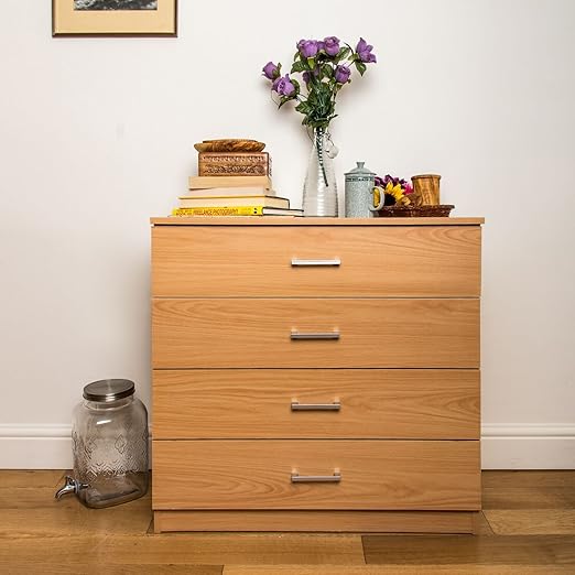 Home Treats Beech Chest Of Drawers Bedroom Furniture Anti Bowing