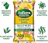 Zoflora Lemon Zing 108 Large Wipes Antibacterial Multi-surface Cleaner view 2