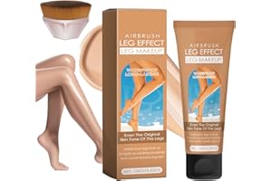 LKDSOAF Leg Makeup Waterproof No Transfer, Body Art Cover up Makeup Waterproof, All over Complexion Perfector for All Skin Types, Body Concealer Foundation Cream with Brush Applicator (Mudium)