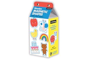 Mudpuppy Baby's First Words – Wooden Magnetic Shapes Featuring Adorable Everyday Objects for Children Ages 1 and Up