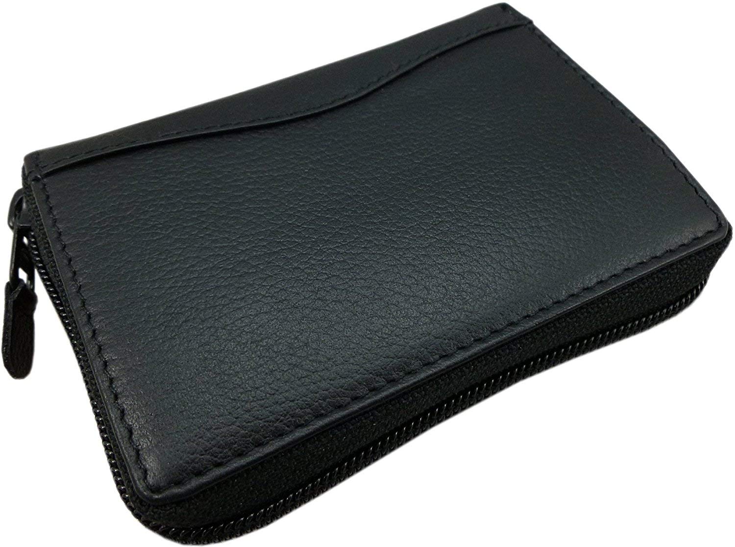 myledershop Universal Leather Credit Card case and Wallet in Black