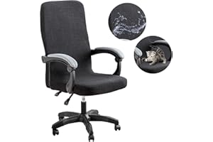 CZL Office Chair Cover Stretchable Desk Chair Cover, Jacquard Executive Computer Chair Cover for Armrest Chairs, Non Slip Office Chair Seat Cover Protector Slipcovers