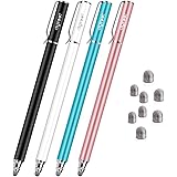 Stylus Pens for Touch Screens, Digiroot Upgraded High Sensitivity 0.2" & 0.24" Fiber Tip Stylus for All Capacitive Touch Scre
