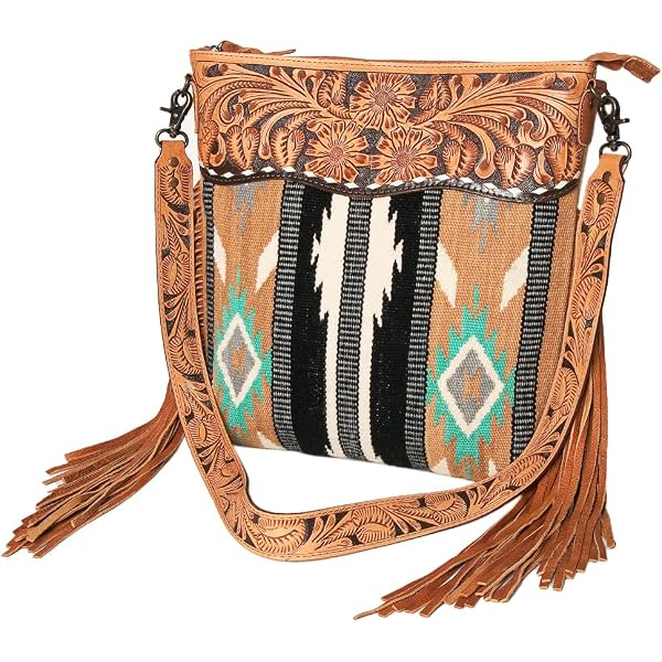 American Darling Tan Leather Backpack with Floral Design American Darling Cowhide & Hand Tooled Leather Backpack  main image 3