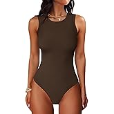ANRABESS Bodysuits for Women Summer Ribbed Knit Sleeveless Tank Tops Sexy Slim Fitted Bodysuit Top 2026 Trendy Outfits