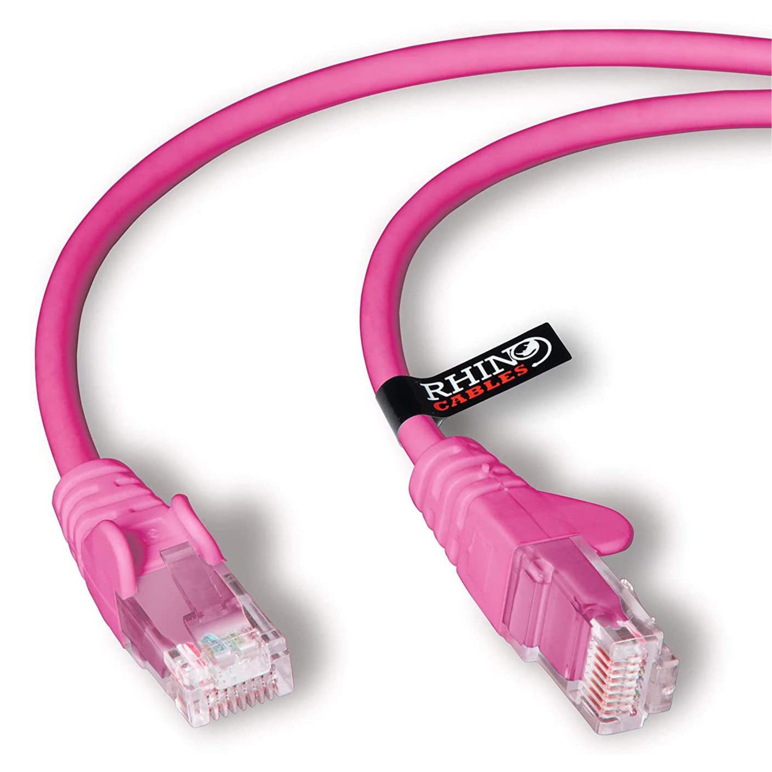 rhinocables CAT 6 High-Speed Gigabit Ethernet Cable - Patch Network Lead for LAN| Snagless UTP With LSZH Jacket | RJ45 Connector - Internet, Router, Modem, Smart TV, PC & More (10m, Pink, Pack of 1)