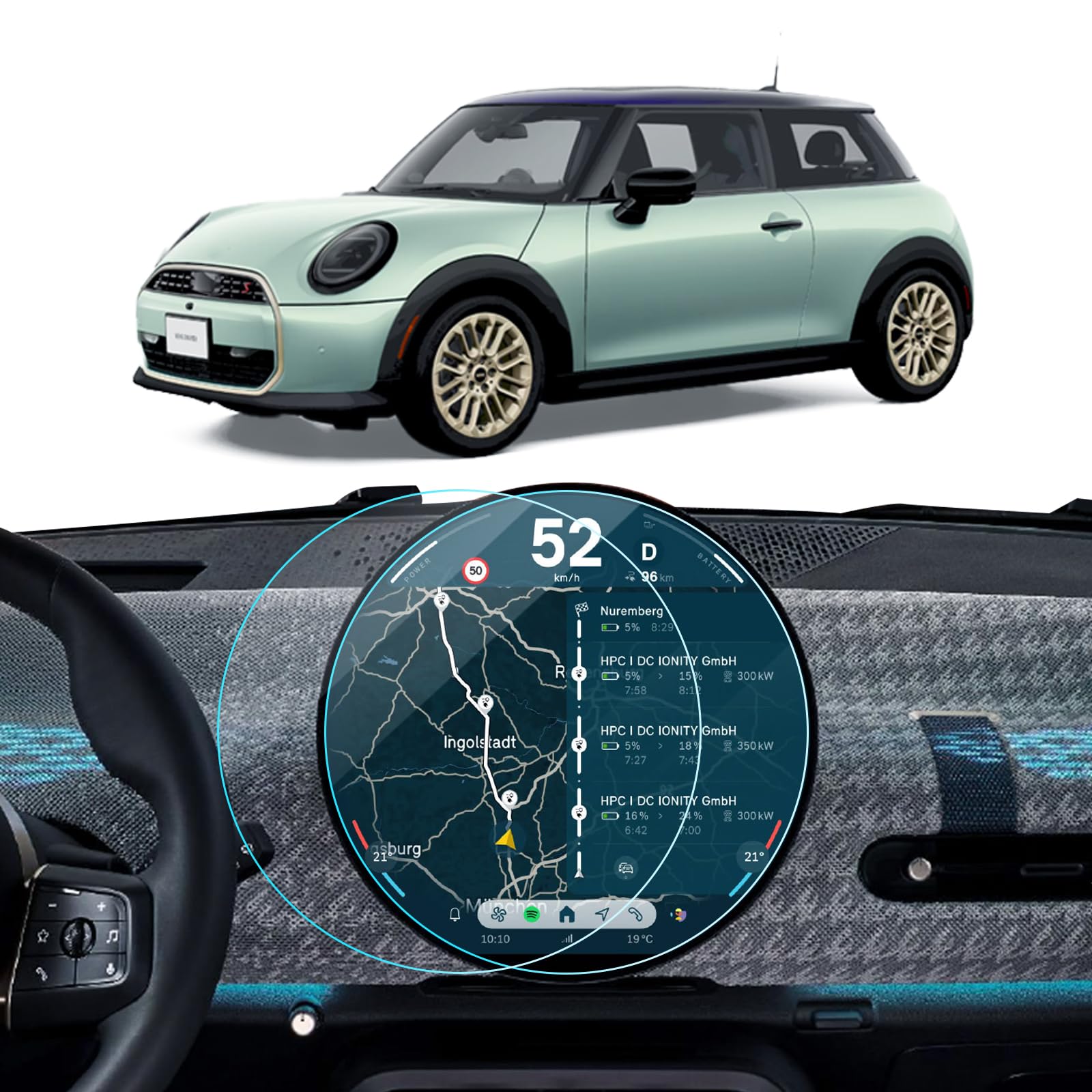 Photo 1 of LANTU 2PCS Car Screen Protector for 2024 2025 Mini Cooper & Mini Countryman F60 & Mini Aceman Accessories 