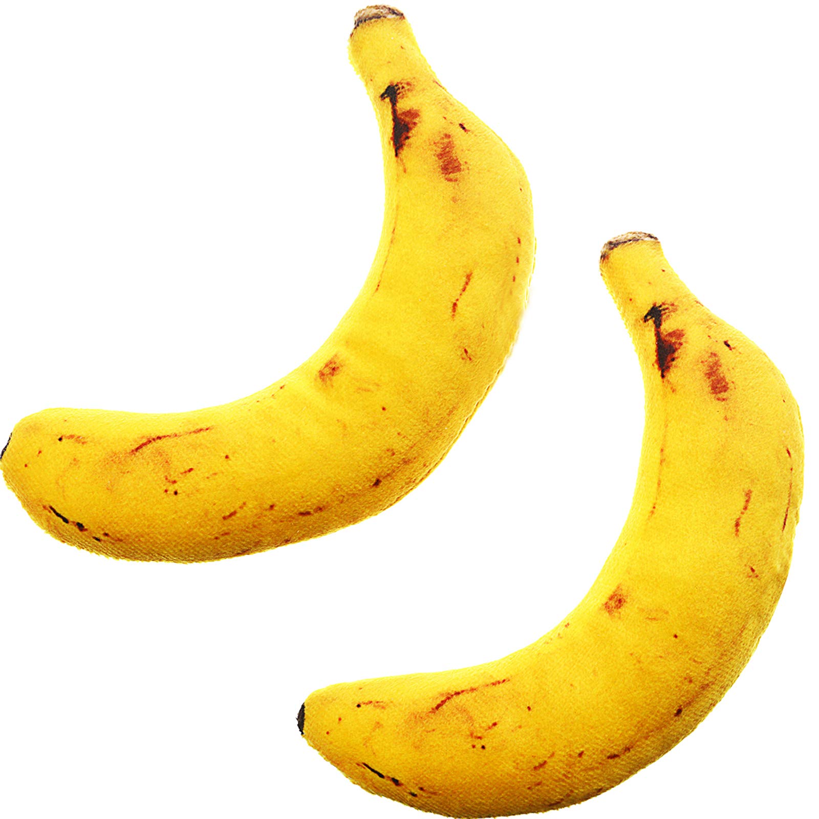 Gejoy 2 Packs Cat Toys - Banana Catnip Filled Toys for Cat Playing and Teeth Grinding