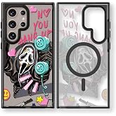 Rosarnnah for Samsung Galaxy S24 Ultra Case Aesthetic Black, Skeleton | Compatible with Magsafe 6.8