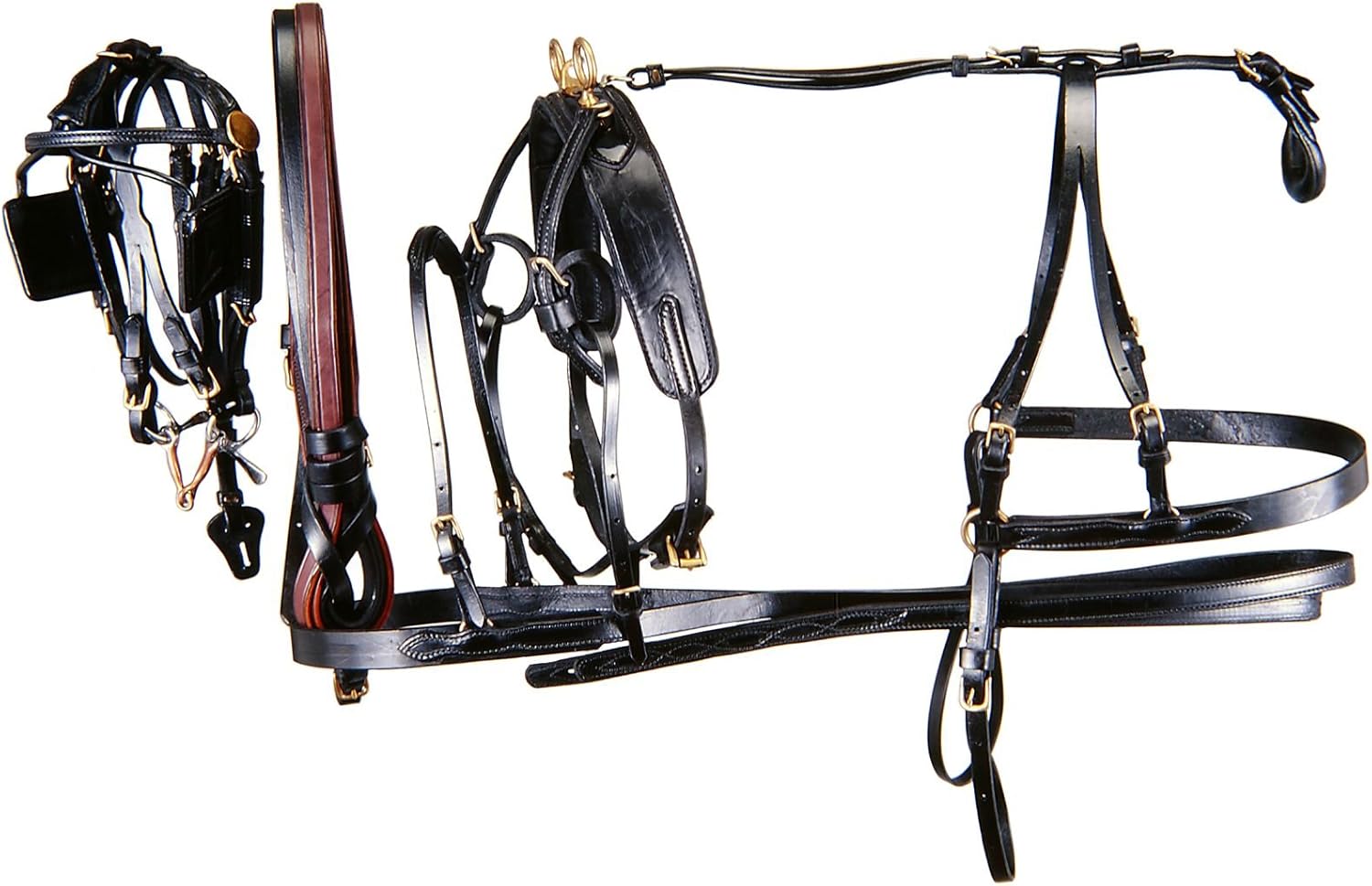 Tough 1 Miniature Driving Harness, Brown : Horse Driving Equipment : Sports & Outdoors