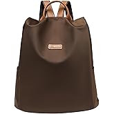 GELANNI Women's Backpack Purse Nylon Anti-theft Casual Water Resistant Lightweight Small Shoulder Bags 2026 for Travle Cute Fashion Camping Bag for Work Daily Going Out Dackpack Ladies Deep Brown