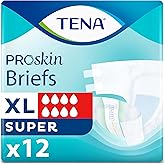 Tena ProSkin Unisex Adult Diapers with Tabs, Maximum Absorbency, X-Large, 12 ct