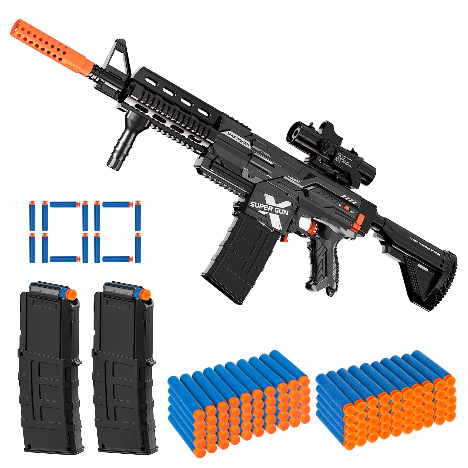 Photo 1 of ***MISSING PARTS***
Electric Automatic Toy Gun for Guns Sniper Soft Bullets Shoot Faster Burst Soft Bullets Toy Gun for Boys,Toy Foam Blasters & Guns with 100 Toy Sniper Darts for Kids Black