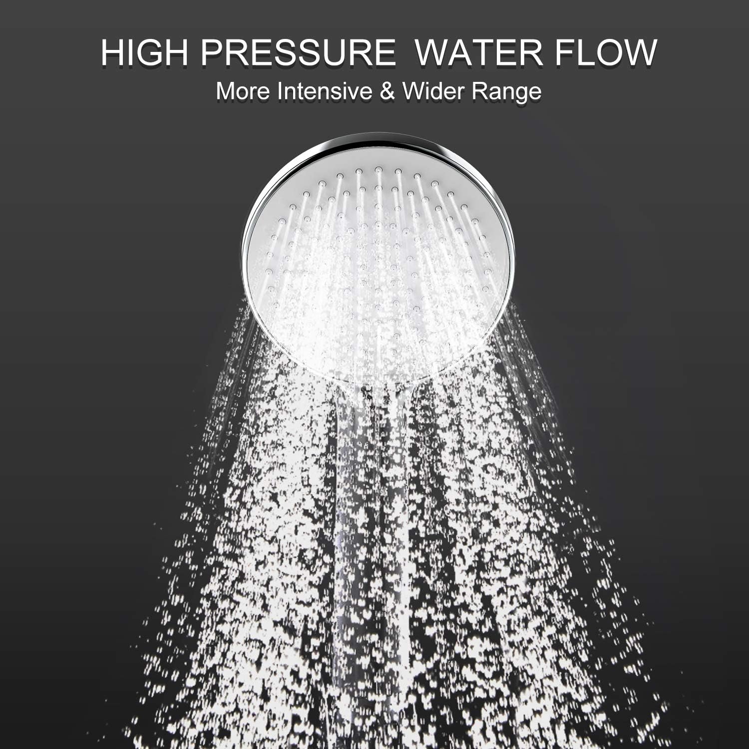 Rainsworth Thermostatic Shower Mixer Set Chrome, 25cm Round Overhead Rainfall Shower, 3 Jet Types Handheld Shower - Image 5