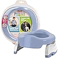 Kalencom Potette Plus 2-in-1 Travel Potty and Trainer Seat - Dual-Purpose Potty Training Toilet Seat - Portable Potty for Toddler Travel - With Durable, Lock-In Legs and Splash Guard - Misty