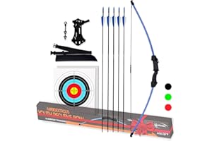 Keshes Archery Recurve Bow and Arrow Youthbow Set - 44" Beginner Breakdown Bow Kit with Arrows, Finger & Arm Guard, Quiver, and Target Sheets - Ideal for Teens & Kids Ages 10+ for Outdoor Practice