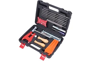 Omabeta Chainsaw Chain Sharpening Kit Versatile Efficient Maintenance Set for Woodcutters Organic Materialists File Holder Sq