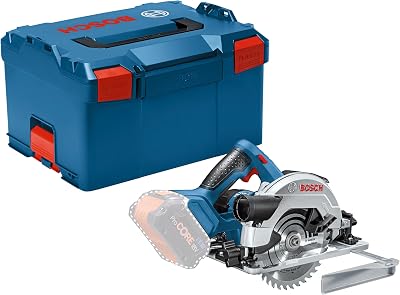 06016A2101 Sega Circolare a Batteria GKS 18V-57 G System, Ø Lama: 165 mm, Profondità di Taglio: 57 mm, Batterie e Caricabatteria non Inclusi, in Valigetta L-BOXX, , 18 volts