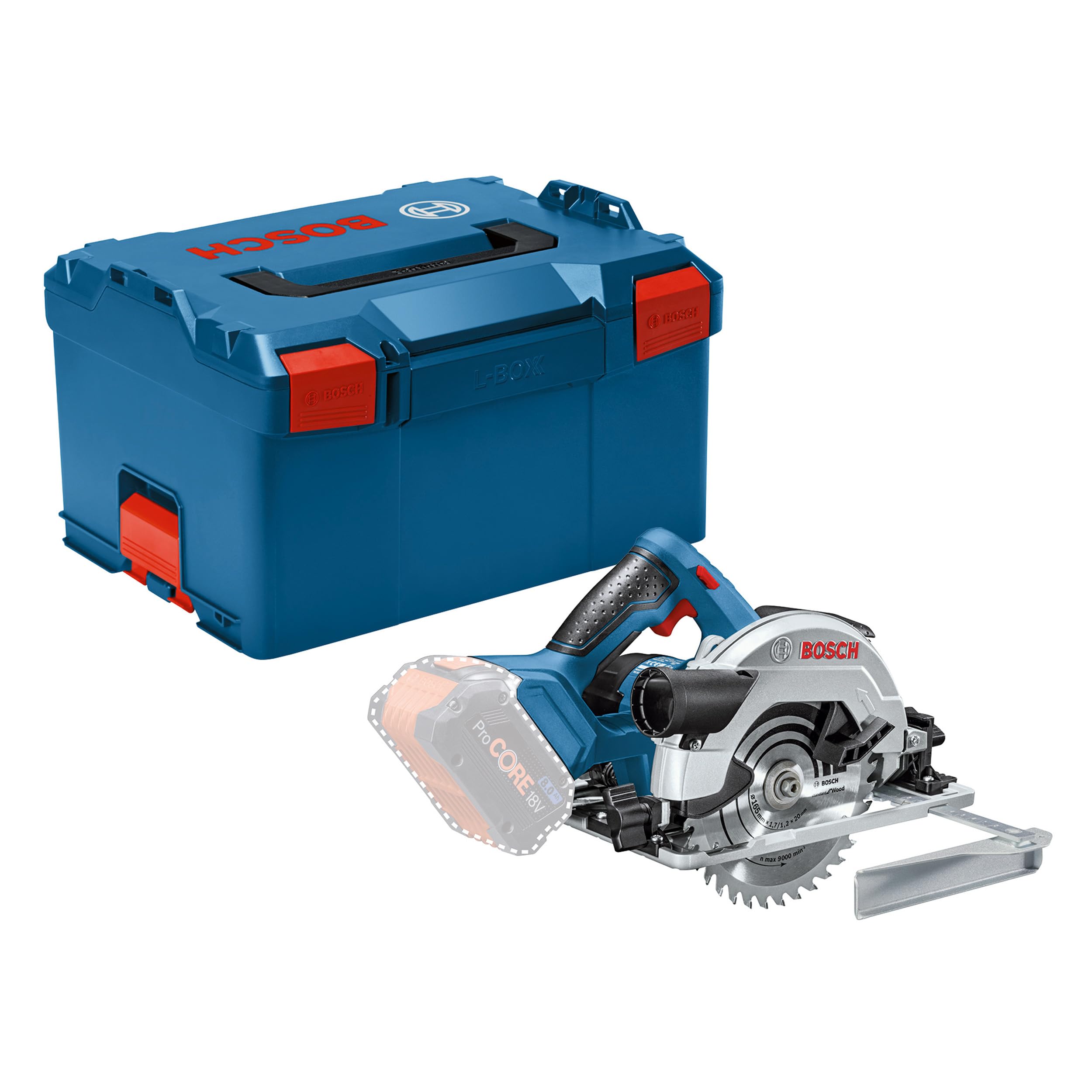 Bosch Professional 18V System Akku Kreissäge GKS 18V-57 G (Sägeblatt-Ø: 165mm, Schnitttiefe: 57 mm, inkl. L-BOXX, ohne Akku/ Ladegerät)