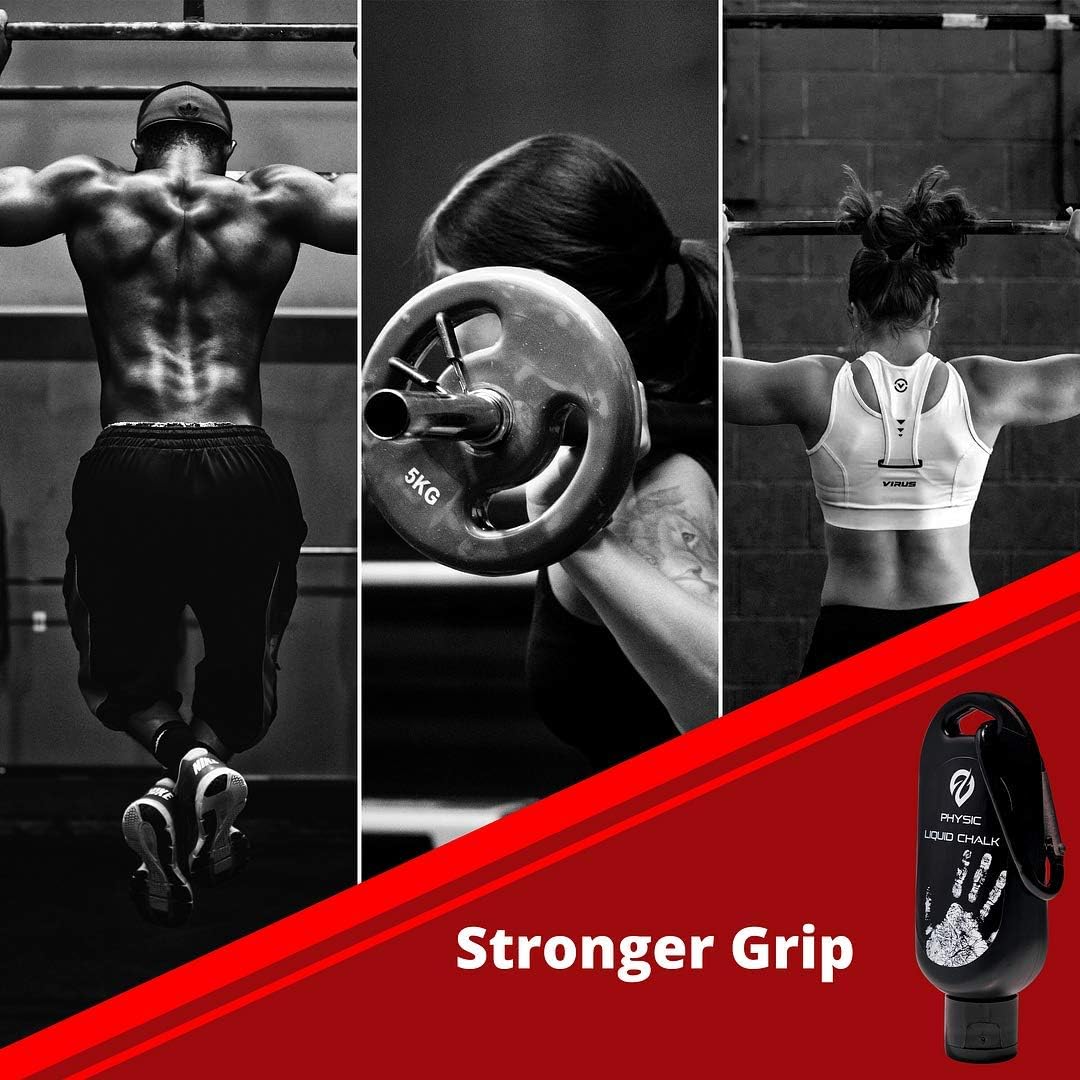 EVMT Brands Physic Liquid Chalk for Weightlifting, Gymnastics, Rock Climbing, and Dancing. Experience a Stronger Grip and Better Results with Sweat Resistant and Long Lasting Gym Chalk. : Sports & Outdoors