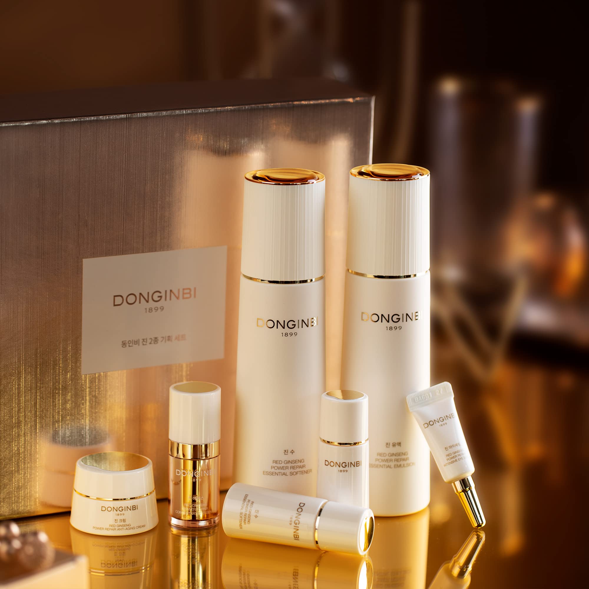 DONGINBI Power Repair Concentrated Essence Set, Hydrating and Anti-Aging, Firms & Lifts, Deep Moisturizing, Korean Ginseng Skin Care