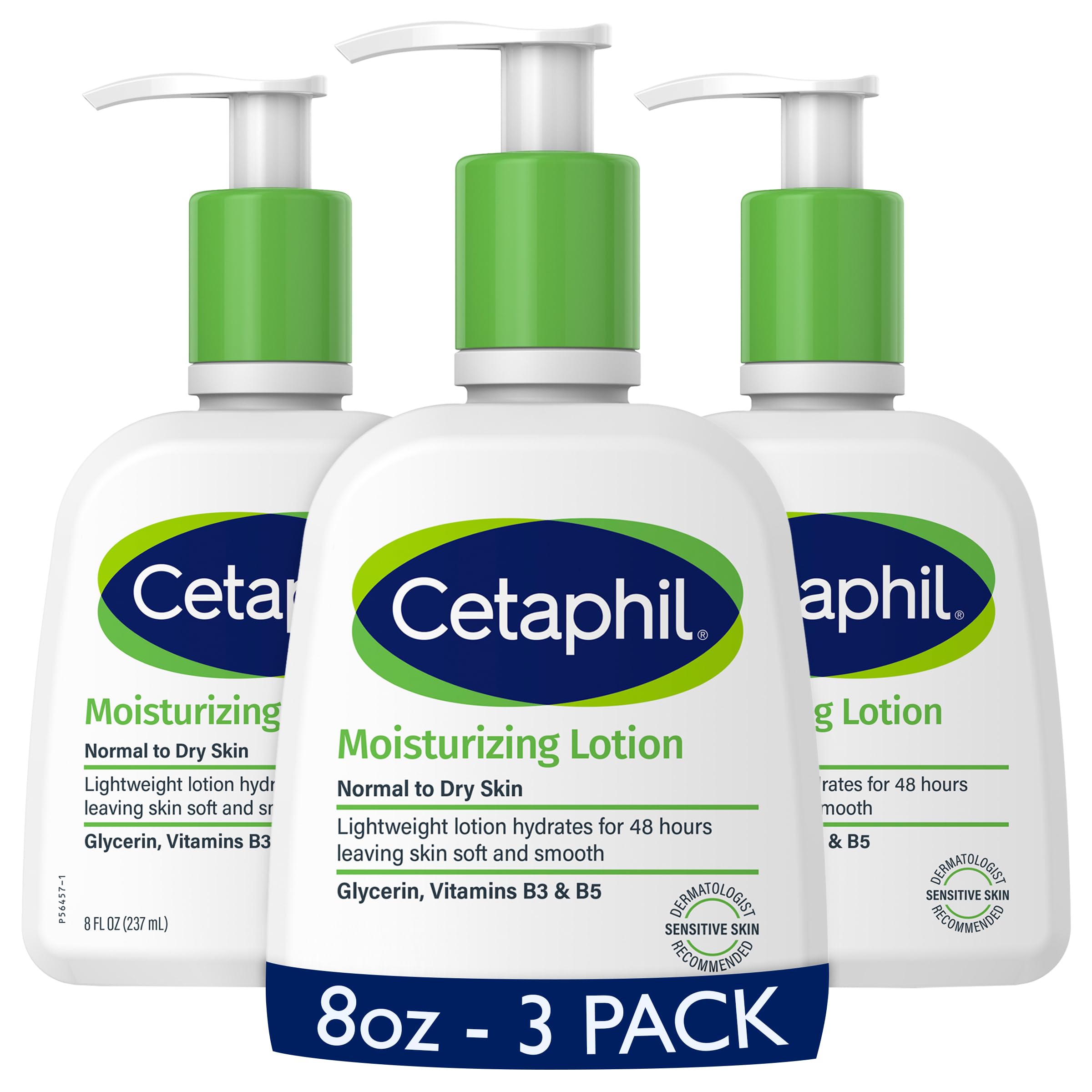 Photo 1 of Cetaphil Face & Body Moisturizer, Hydrating Moisturizing Lotion for All Skin Types, Suitable for Sensitive Skin, NEW 8 oz Pack of 3, Fragrance Free, Hypoallergenic, Non-Comedogenic
