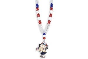 PLAZALA Birsppy Puerto Rico Flag Girl Necklace Bandera de Puerto Rico Nina collar