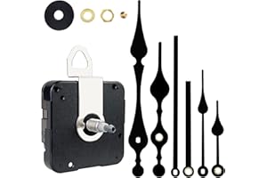 ANGFLY Quartz Clock Movement Replacement,Wall Clock Mechanisms Mattery Powered Replacement, Clock Movement Parts Motor Replacement DIY Repair Parts with 3 Set Hands