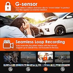 VANTRUE N4 3 Channel Dash Cam, 4K+1080P Dual