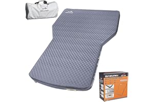 BELZAR Tesla Model Y Mattress with Built-in Cordless Pump, 4" Thick Full Size Memory Foam, Self Inflating Sleeping Pad for Camping, SUV and Home Use