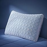 Lyralith Shredded Memory Foam Cooling Soft Bamboo Viscose Pillow King Size, Adjustable Hypoallergenic Hotel Quality Bed Pillow for Back, Stomach and Side Sleeper, Oeko-TEX Certified