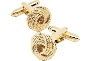Jonwo Hollow Out Twist Knot Shape Men's Cufflinks In Gift Case Silver / 14K Gold Plated Cufflinks for Men Jewelry for Wedding Party Business Birthday Anniversary Dress