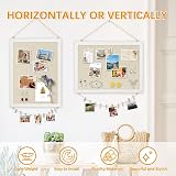DOLLAR BOSS Cork Board Linen Double-Sided 30x40cm Wood Frame Wall Display Pin view 5