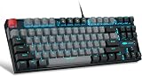 MageGee 75% Mechanical Keyboard Blue Switch 87 Keys TKL Backlit Grey/Black
