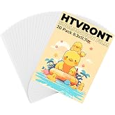HTVRONT Sublimation Heat Transfer Film -20 Pack A4 for Phone Cases Transfer | 3D Curved Surface HD Transfer: Vibrant Vaccum Transfer on Phone Cases, Mugs, Badges and Keychains with Easy Press Application