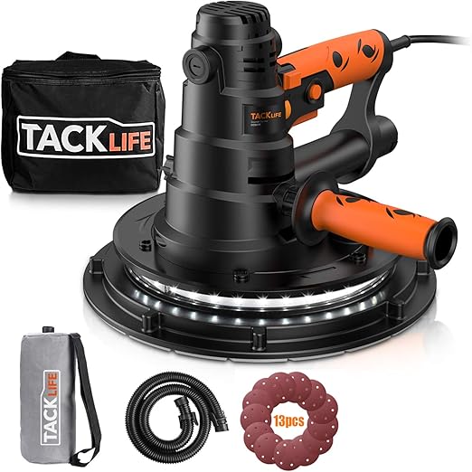 TACKLIFE Lijadora de Pared 800W con Sistema de Autolimpieza