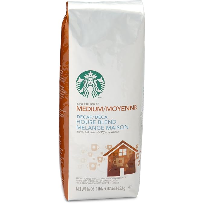 Starbucks Decaf House Blend, Ground Coffee (1lb) Roasted