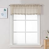 Chyhomenyc Sheer Taupe Valances for Windows 2