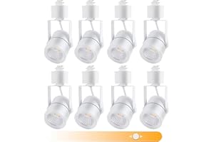 VAYANNKSUN 10W H Track Lighting Heads Dimmable LED Track Light Head Replacement Fixtures Bright 4000K Cool White Ceiling Spotlight for Accent Task Art, Flicker Free CRI90+ 24° 1000lm (4000K 8 Pack White)