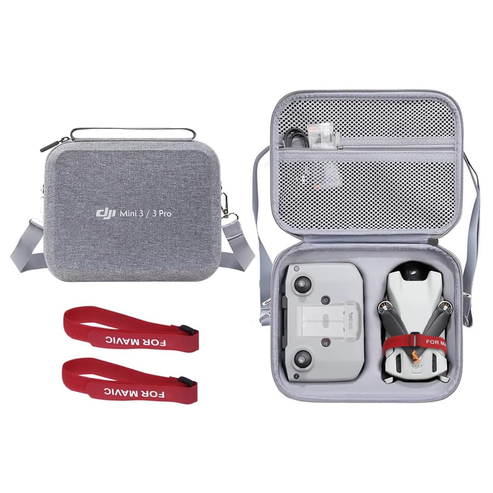 LINGHUANG Mini 3 Travel Case,Carrying Case with Propeller Holder Strap for DJI Mini 3/3 Pro Drone RC-N1 Remote Controller Accessories【NOT for DJI RC with Screen Controller】