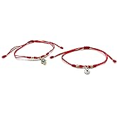 SIFRIMANIA Set of 2 Red String Bracelets – Adjustable Evil Eye and Hamsa Hand Charms for Spiritual Protection and Good Luck – Matching Friendship Bracelets for Couples and Friends