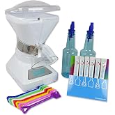 SNOWIE Little Snowie Max Snow Cone Machine (6-Stick Kit, White) | Premium Shaved Ice Maker, With Powder Sticks Syrup Mix