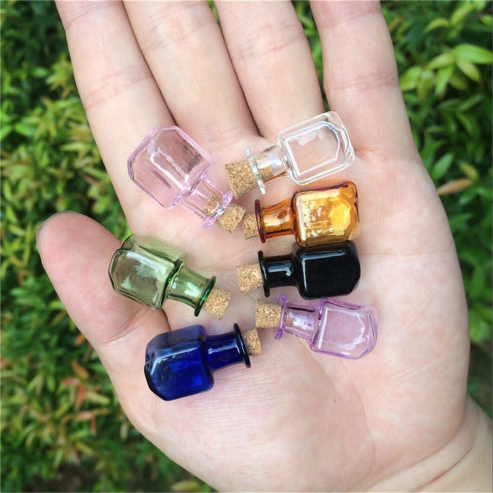 Jarvials A Seven-Color Rectangular Mini-Coloured Glass Bottle is As Beautiful As A Rainbow. - Image 5