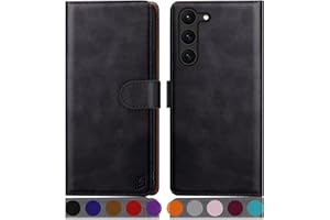 SUANPOT for Samsung Galaxy S23 +/ Plus Wallet case with RFID Blocking Credit Card Holder,Flip Book PU Leather Protective Cover Women Men for Samsung S23Plus Phone case Black