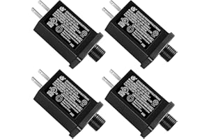 AFOROEOA 4PCS Replacement Yard Inflatable Adapter 12V Class 2 Power Supply 120VAC 60Hz LED IP44 Waterproof Transformer Plug for LED Strip String Light Halloween Christmas Inflatable Decorations