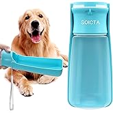 SOICTA Portable Dog Small Animals Water Bottle for Walking 19 OZ or 12 OZ Pet Water Bottles for Puppy Medium Large Dogs Littl