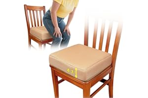 ECISZ Extra Thick Chair Cushion, Adult Booster Seat Cushion, Easy Rise for Elderly, Office Chair Booster Seat Elevation Pillow Extra Firm Riser Supportive Lift Cushion with Carry Handle