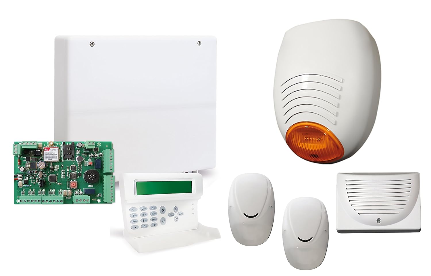 AMC Kit SERIE NUOVA Centrale allarme "C24" GSM PLUS 8/24 Zone+LCD VOICE